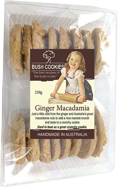 Ginger and Macadamia Biscuits 250g - Carton of 12