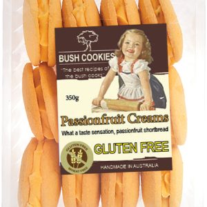 Passionfruit Cream Gluten Free Cookies 350g  - Carton of 12