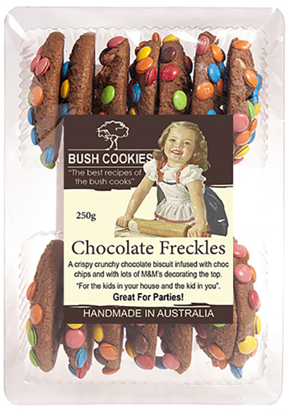 Chocolate Freckle Biscuits 250g - Carton of 12