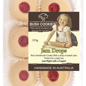Jam Drops Shortbread Biscuits 235g by Bush Cookies 235g