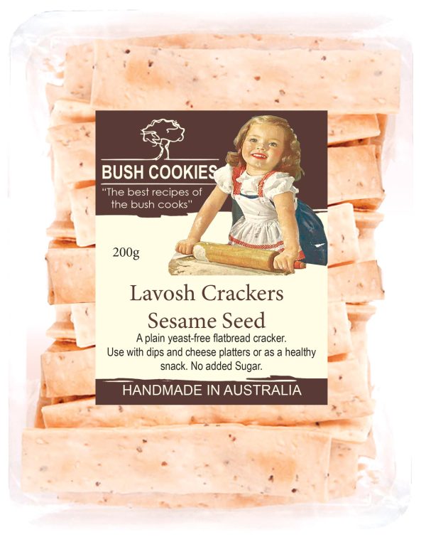 Lavosh Crackers - Sesame Seed -200g Bush Cookies