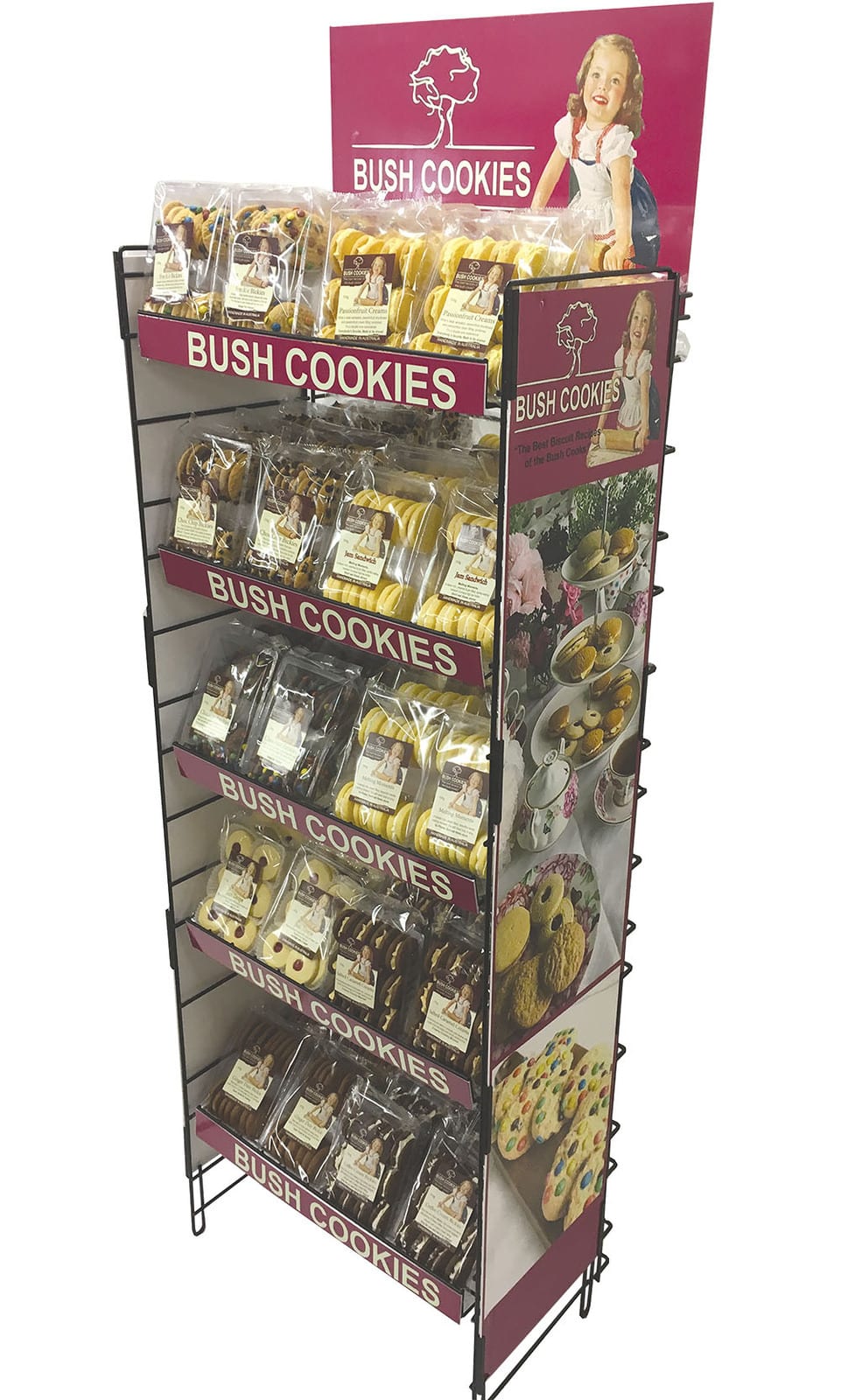 Promotional Wire metal Display Stand Bush Cookies